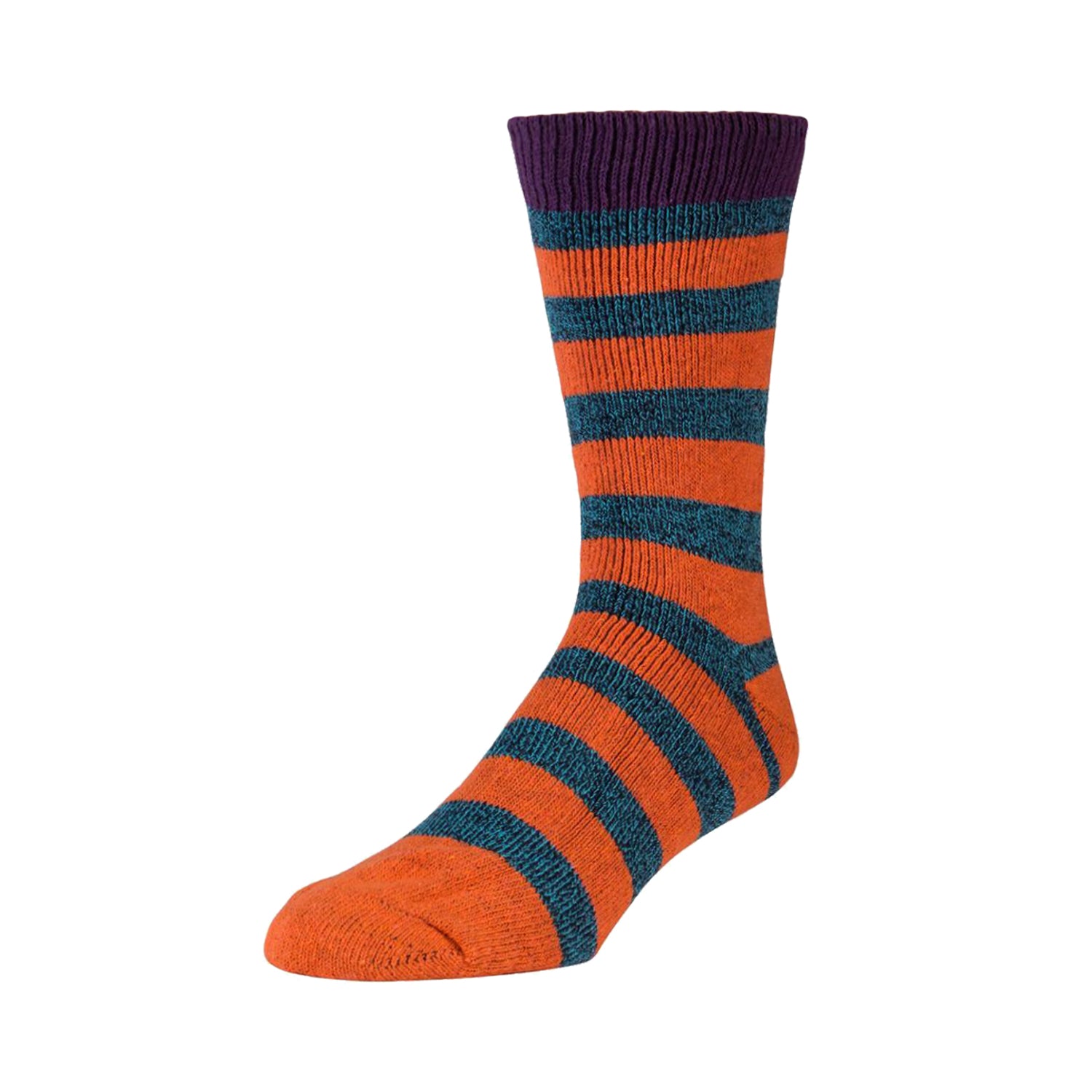 Men's Boot Thermal Hiking Striped Crew Socks, Size 10-13
