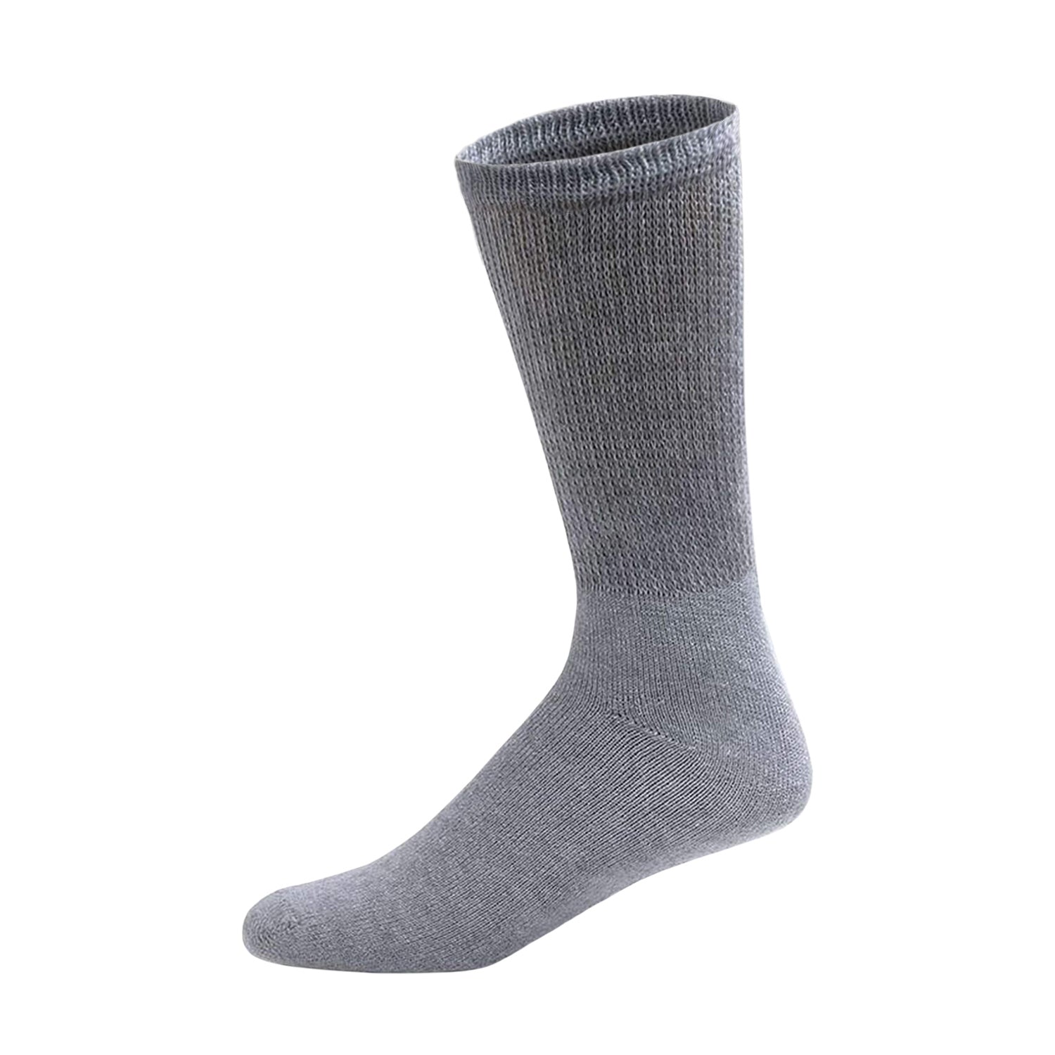 Big and Tall Diabetic Cotton Neuropathy Crew Socks, Size 13-16
