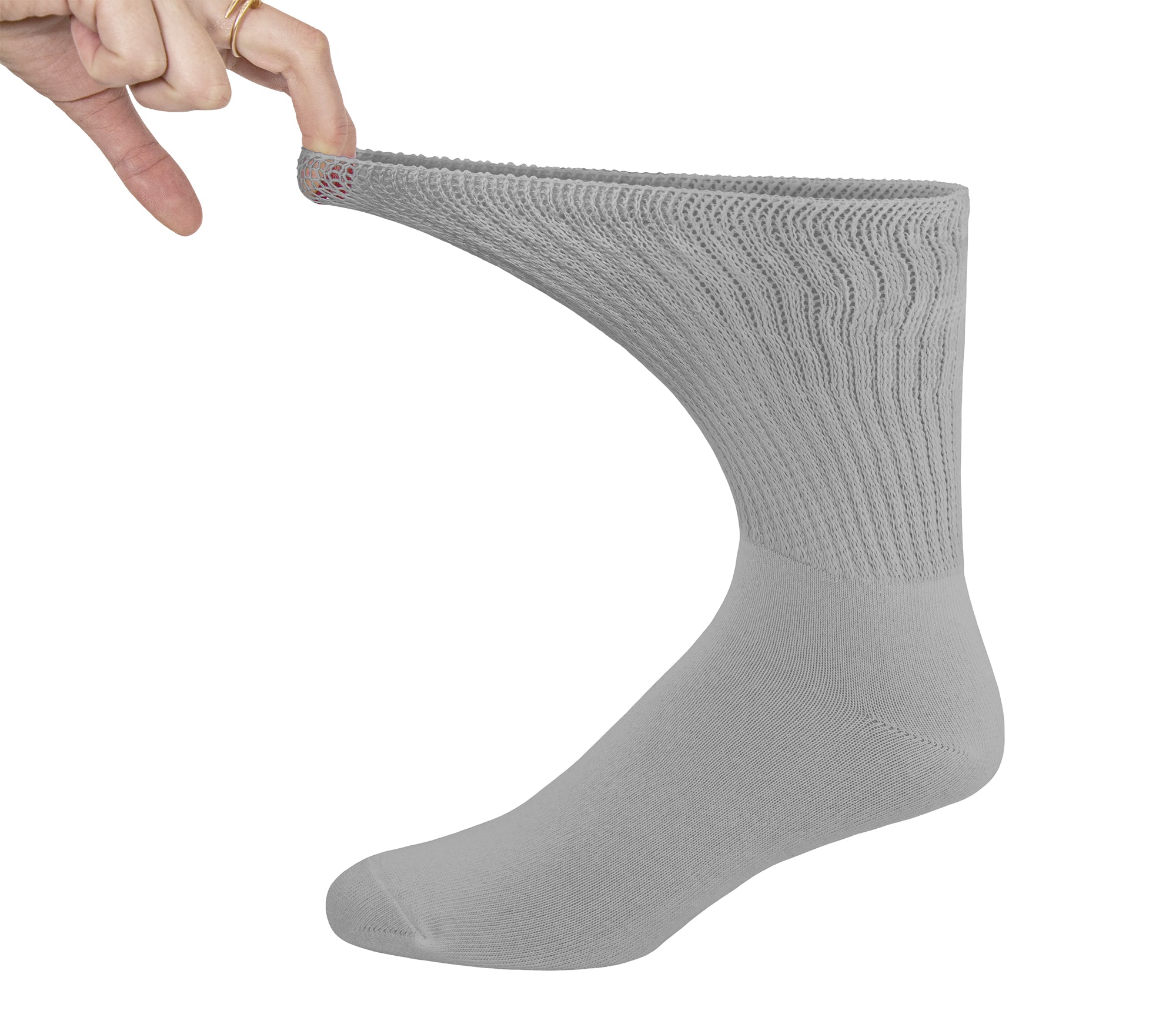 Thin Combed Cotton Diabetic Socks, Loose, Wide, Non-Binding Low-Crew S –  Brooklyn Socks