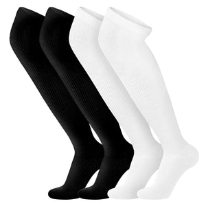 4 Pairs of Over the Knee Diabetic Cotton Socks (Socks Size 10-13)