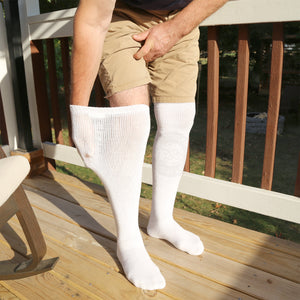 4 Pairs of Over the Knee Cotton Diabetic Non-Binding Neuropathy Socks