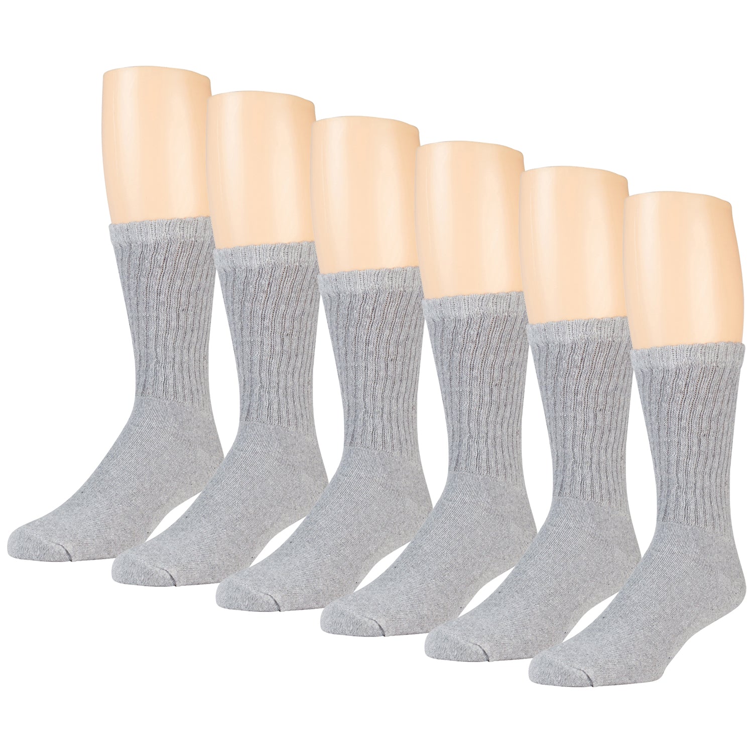 Men's Cotton Athletic Crew Sports Socks, Size 10-13