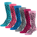 6 Pairs of Colorful Leopard Printed Knee High Socks
