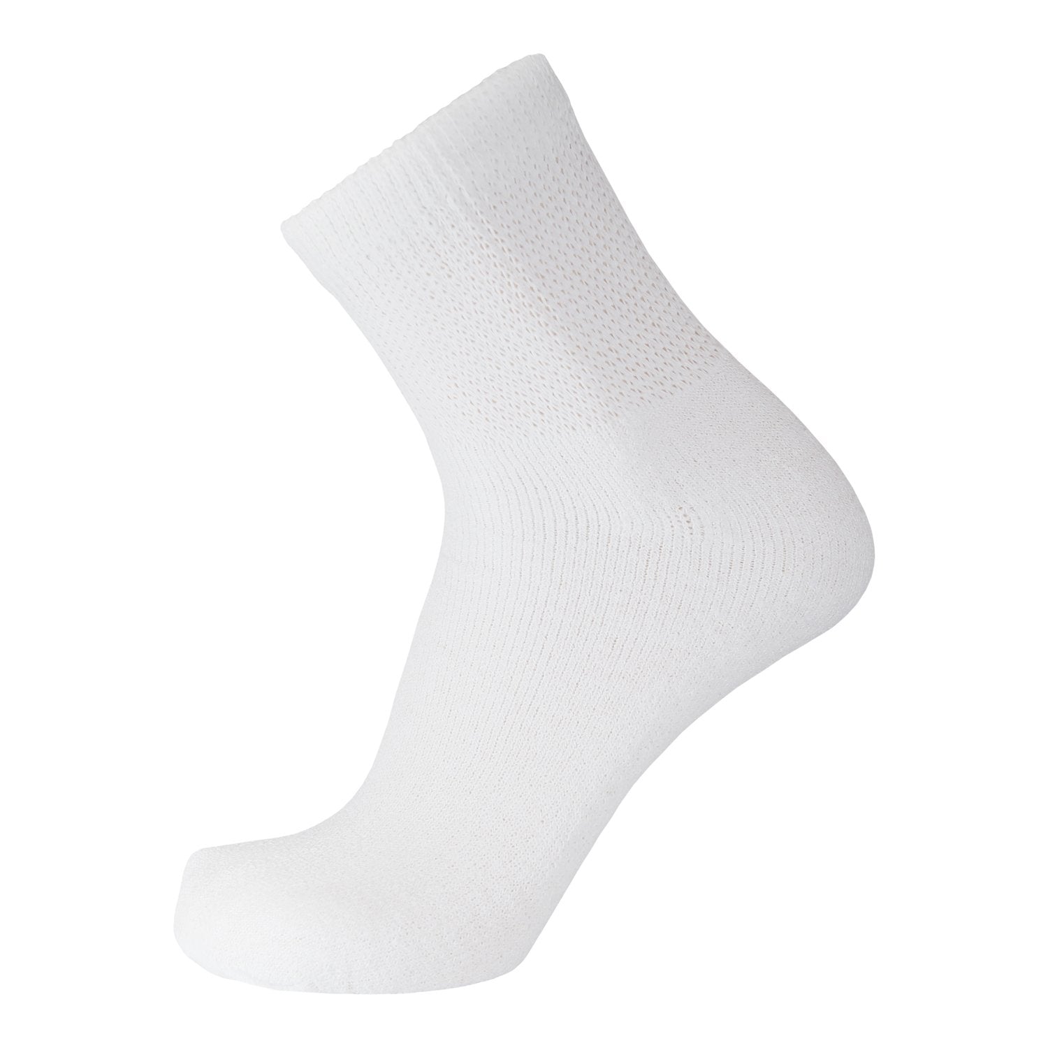 Non Binding Diabetic White Ankle Socks