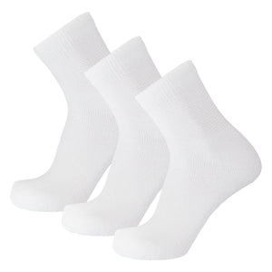 Non Binding Diabetic White Ankle Socks 3 Pairs