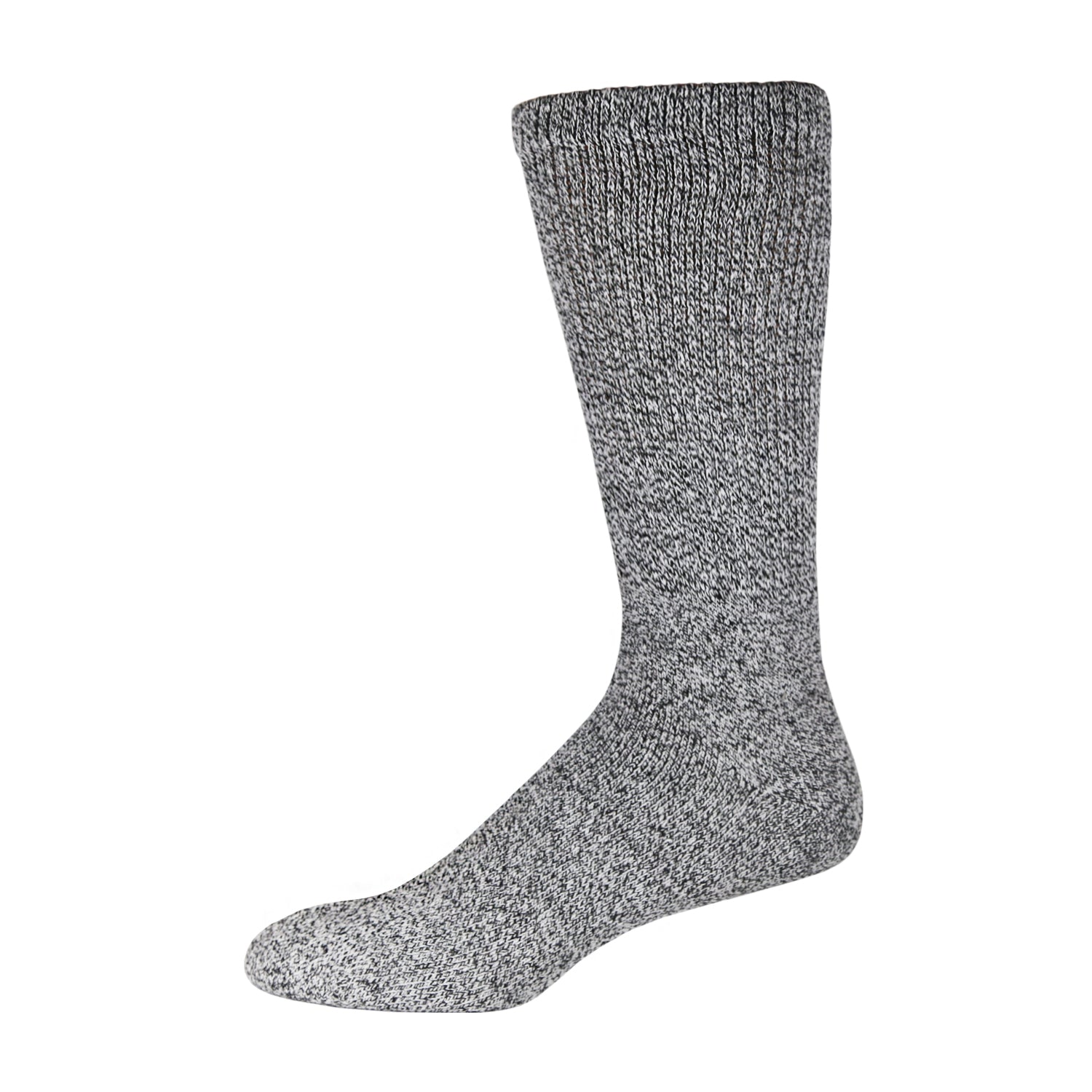 Dark Gray Marled Crew Sock For Diabetics