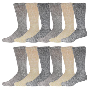 12 Pairs Of Soft Socks For Diabetics Marled Heather Gray