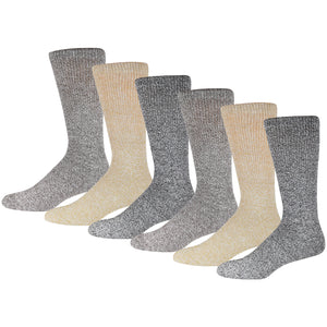 6 Pairs Of Soft Socks For Diabetics Marled Heather Gray