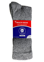 Diabetic Cotton Crew Socks with Non Binding Top, Extra Soft Socks, Marled Heather Gray