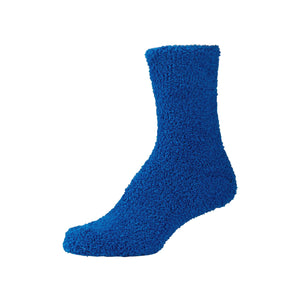 Womens Fluffy Dark Blue Fuzzy Socks