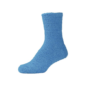 Womens Fluffy Blue Fuzzy Socks