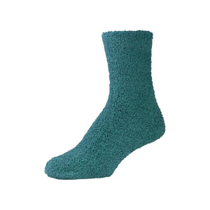 Womens Fluffy Green Fuzzy Socks