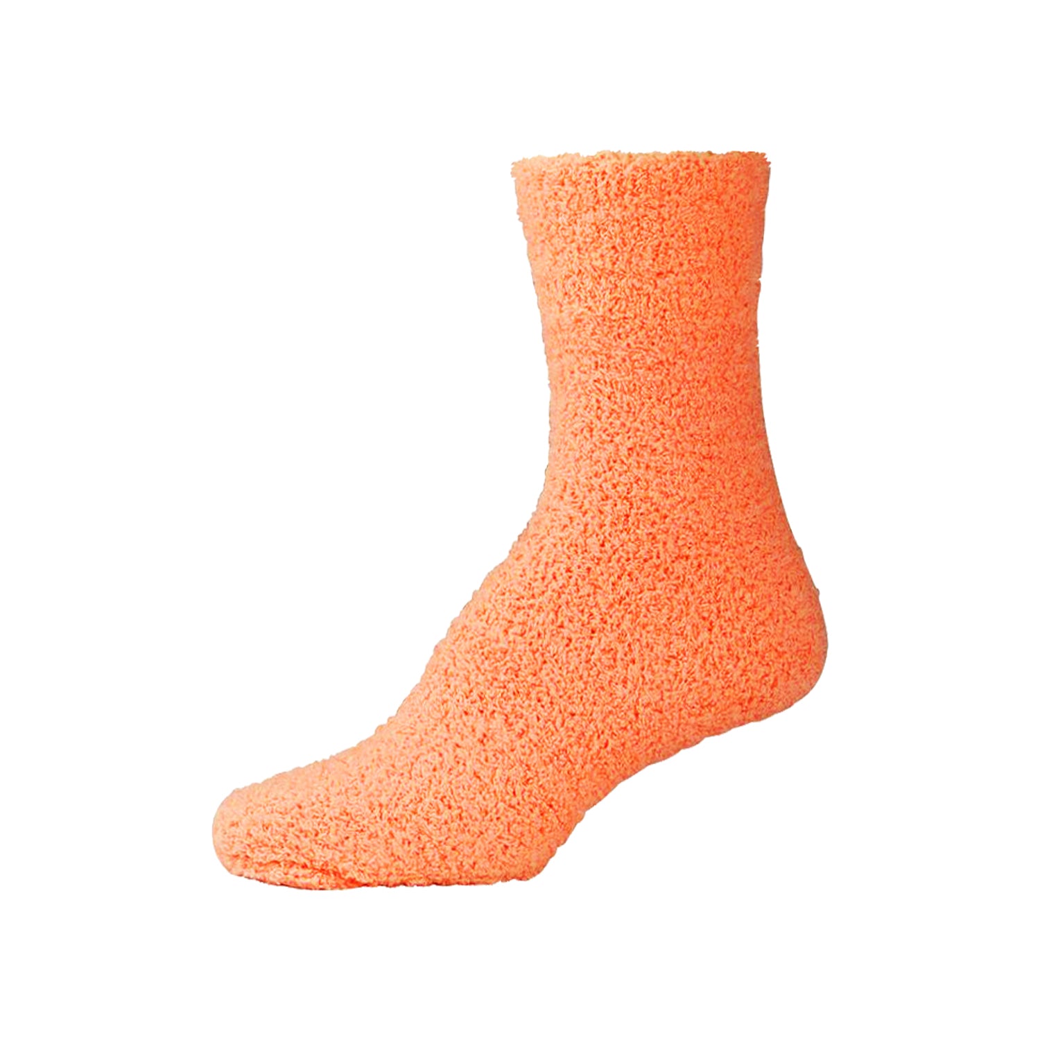 Womens Fluffy Orange Fuzzy Socks