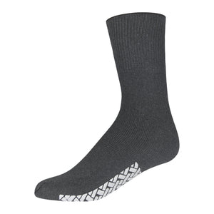 Gray Women's Hospital Socks With The Rubber On The Bottom Of Them And Loose Top