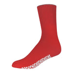 Red Women's Hospital Socks With The Rubber On The Bottom Of Them And Loose Top