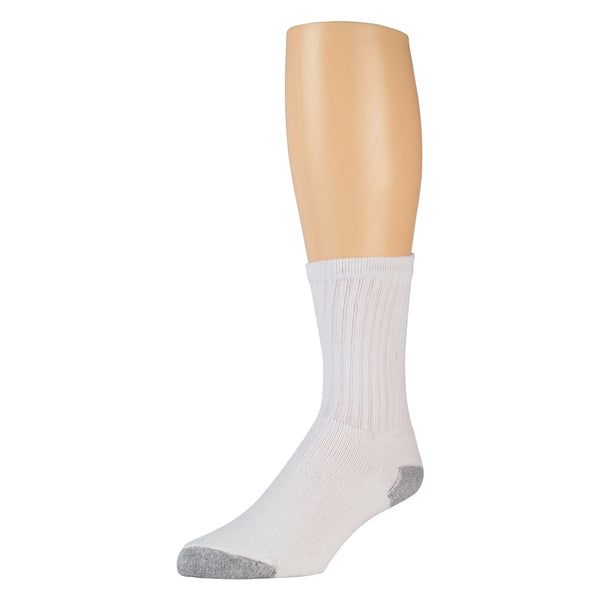 New Mens 6 Pairs Sports White Gray Ankle Quarter Crew Socks Cotton Size  10-13