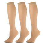 Women'S Opaque Trouser Socks Beige 3 Pairs