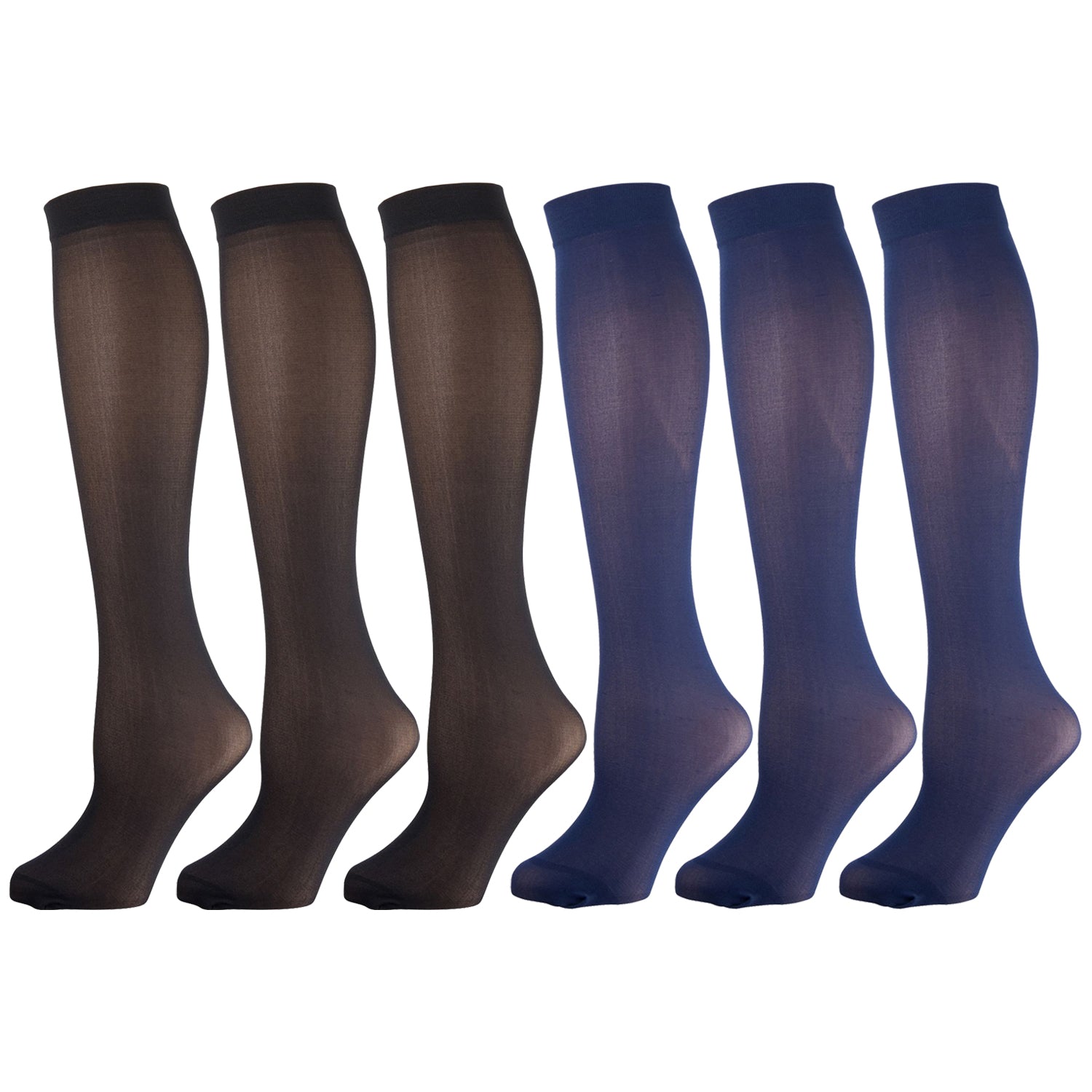 Women's Opaque Stretchy Spandex Knee High Trouser Socks, Size 9-11