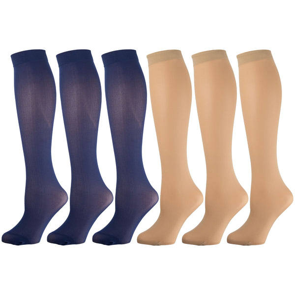Womens Trouser Socks Stretchy Spandex Opaque Fashion Knee High Soft Comfort  Band - Veg4U