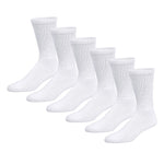 Premium Women’s Soft Breathable Cotton Crew Socks, Non-Binding & Comfort Diabetic Socks, Fits Shoe Size 6-11, 6 Pairs